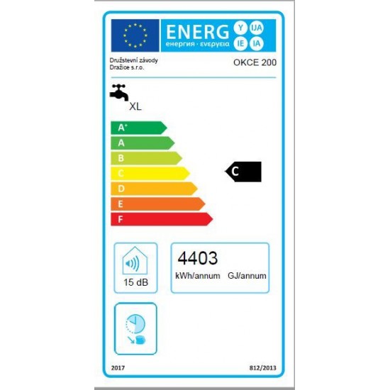 Ūd.sild. OKC-200L kombinēts vert.2,2kW 9kW Dražice