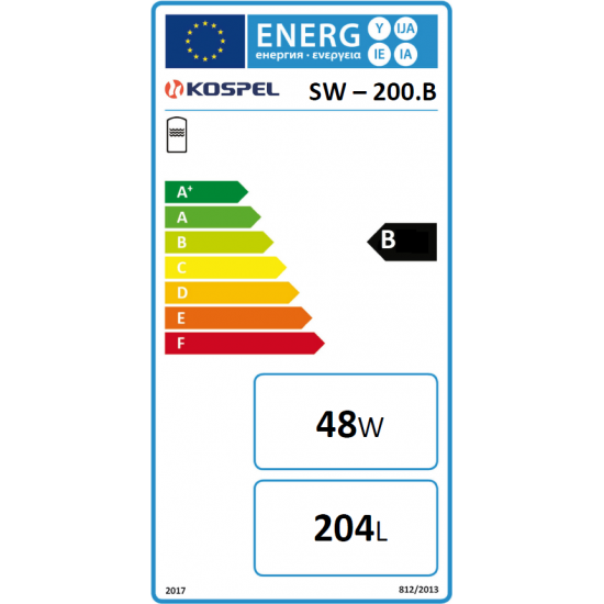 Ūd.sildītājs SW-200 (S=1,1m2, V=200l), Kospel