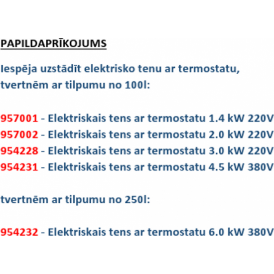 Ūd.sildītājs SW-300 (S=1,5m2, V=300l), Kospel