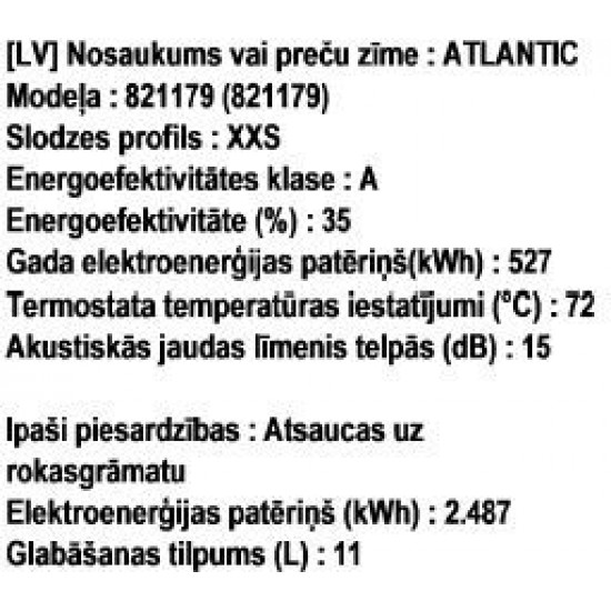 Ūdens sildītājs O'PRO V-10L 1600W (virs izl.)