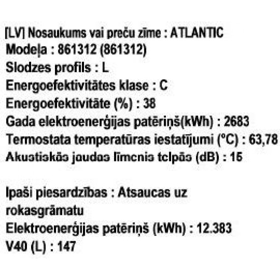 Ūdens sildītājs CUBE V-100L 1500W (sausais)