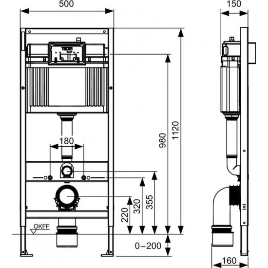 TECEbase WC moduļa komplekts (9400400) ar TECEbase