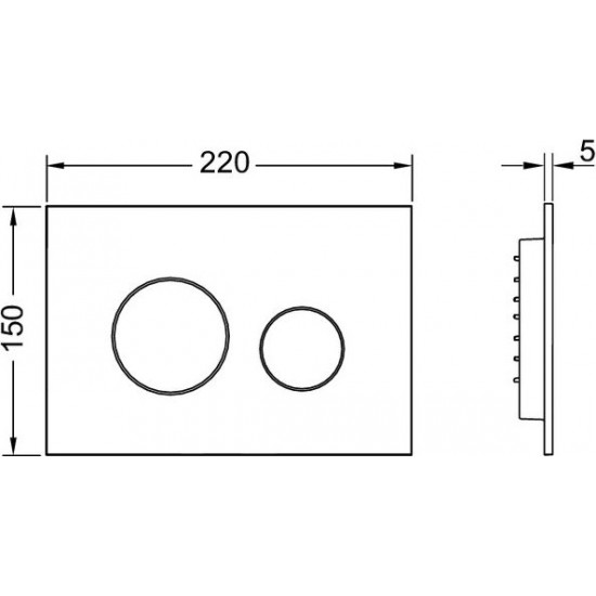 TECEloop WC plastmasas plāksne (9240925) melna