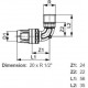 Push-fit līkums 1/2''ā x 20 TECE