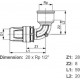 Push-fit līkums 1/2''i x 20 TECE