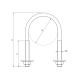 U-veida skava M10x76.1mm (21/2'') H=147mm Niczuk