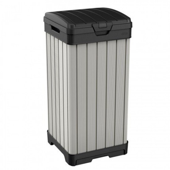 KETER atkritumu tvertne ROCKFORD WASTE BIN 125L, brūngani pelēks – antracīts