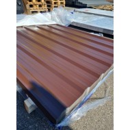 Metāla segums T18 E trapecveida, 0,40mm 2000x1185mm PS RAL8017 Brūns