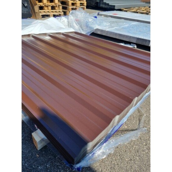 Metāla segums T18 E trapecveida, 0,40mm 2000x1185mm PS RAL8017 Brūns