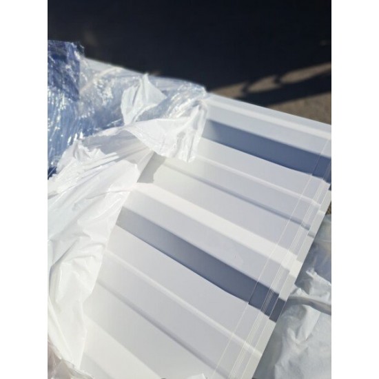 Metāla segums T18 E trapecveida, 0,37mm 2500x980mm PS RAL9010 (Balts)