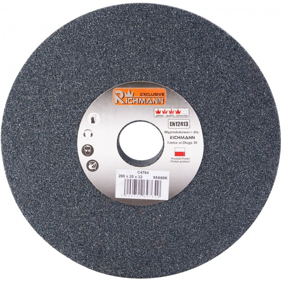 Keramikas slīpēšanas ritenis 200 x 20 x 32 GREY 95A60K