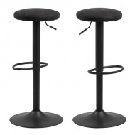 Bāra krēsls FINCH D40xH82cm melns/antracīta
