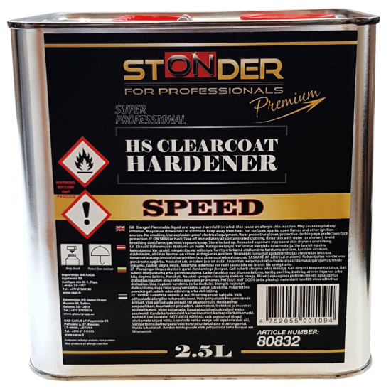 Speed caurspīdīgs cietinātājs 2.5L