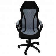 Biroja krēsls NASHVILLE 66x72xH113-123cm melns/pelēks
