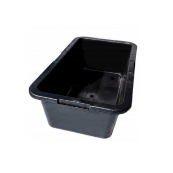 Taisnstūra plastmasas konteiners 60 litri, melns