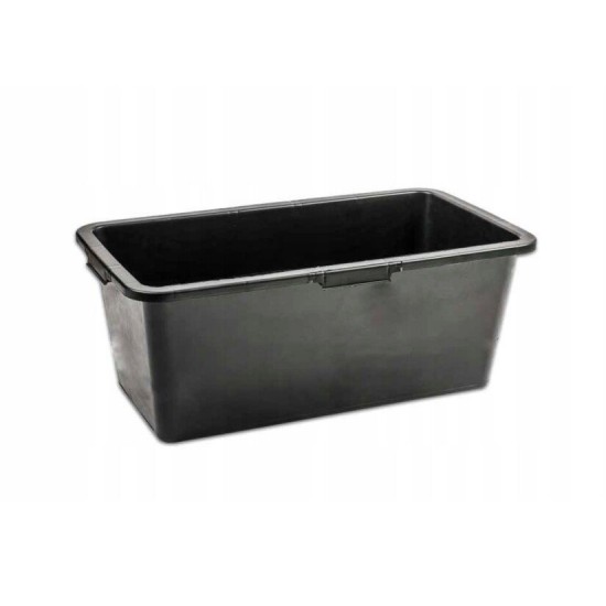 Taisnstūra plastmasas konteiners 80 litri, melns