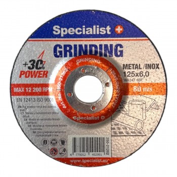 SPECIALIST+ slīpēšanas disks GRINDING, 125x6x22 mm