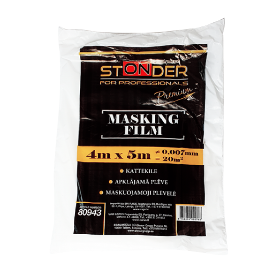 STONDER Apklājamā plēve HDPE 4x5m // 7mikr. 110g