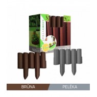 Dekoratīvā apmale / nožogojums dārzam 150x270 mm, 8 gab (2,2 m)., brūna