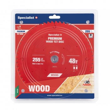Griešanas disks 255x48Tx30mm, Wood PREMIUM, SPECIALIST+