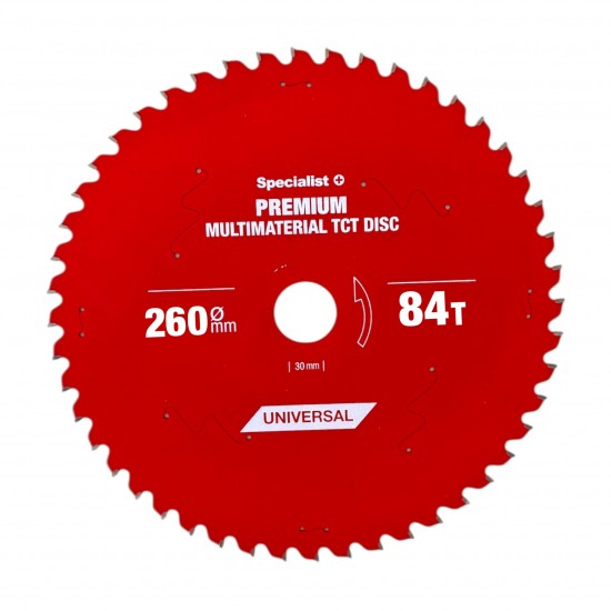 Griešanas disks 260x84Tx30mm, Multimaterial PREMIUM, SPECIALIST+