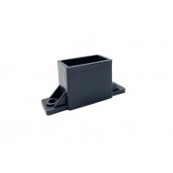 Horizontālā profila PVC turētājs 20x40 mm, pelēks