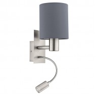 S.l.-PASTERI 40W E27 + 3.5W LED 380lm mat.niķeļa/pelēka