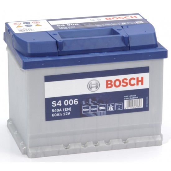 BOSCH startera akumulatoru baterija, bosch, 60ah 540a, 242x175x190