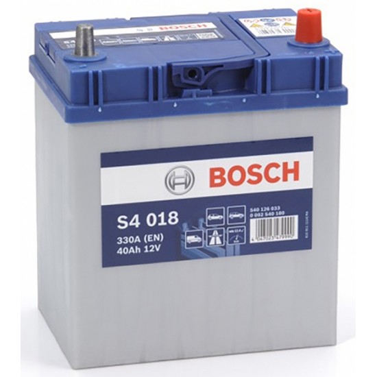 BOSCH startera akumulatoru baterija, bosch, 40ah 330a, 187x127x227
