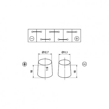 BOSCH startera akumulatoru baterija, bosch, 40ah 330a, 187x127x227