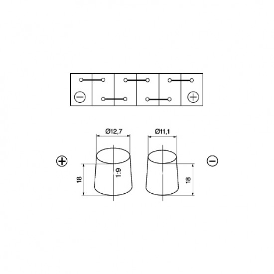 BOSCH startera akumulatoru baterija, bosch, 40ah 330a, 187x127x227