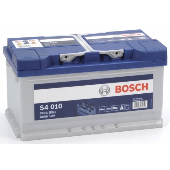 BOSCH startera akumulatoru baterija, bosch, 80ah 740a, 315x175x175