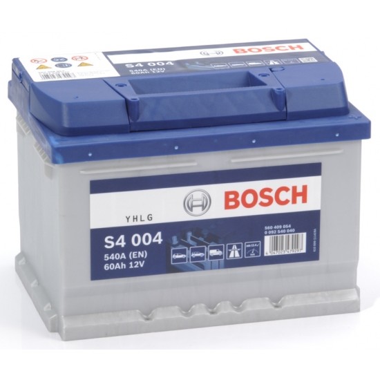 BOSCH startera akumulatoru baterija, bosch, 60ah 540a, 242x175x175