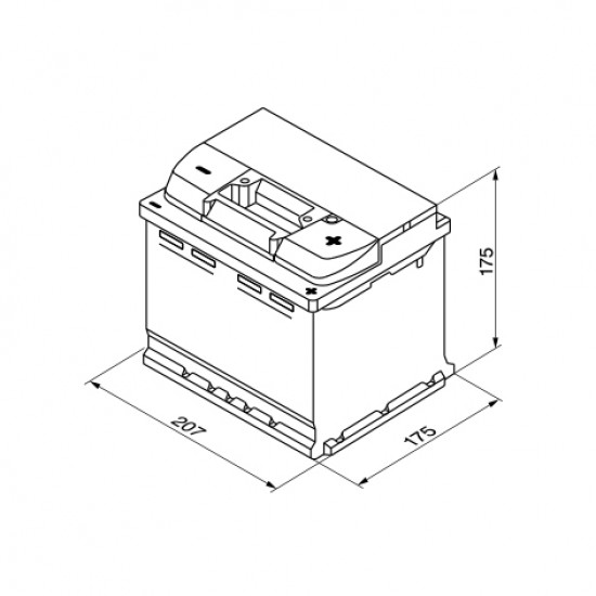 BOSCH startera akumulatoru baterija, bosch, 44ah 440a, 207x175x175