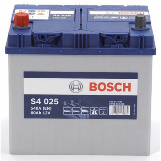 BOSCH startera akumulatoru baterija, bosch, 60ah 540a, 232x173x225