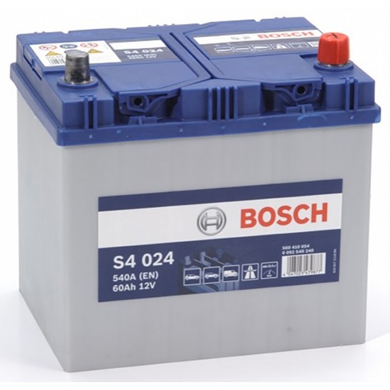 BOSCH startera akumulatoru baterija, bosch, 60ah 540a, 232x173x225