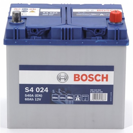 BOSCH startera akumulatoru baterija, bosch, 60ah 540a, 232x173x225