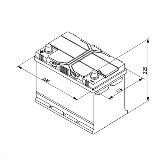 BOSCH startera akumulatoru baterija, bosch, 95ah 830a, 306x173x225