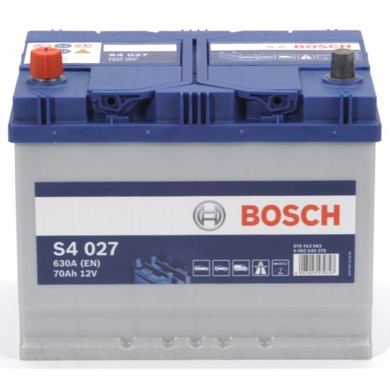 BOSCH startera akumulatoru baterija, bosch, 70ah 630a, 261x175x220