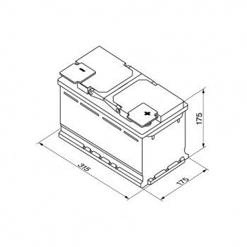 BOSCH startera akumulatoru baterija, bosch, 85ah 800a, 315x175x175