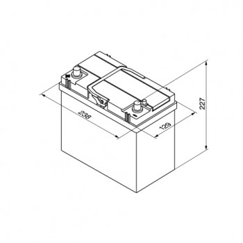 BOSCH startera akumulatoru baterija, bosch, 45ah 330a, 238x129x227