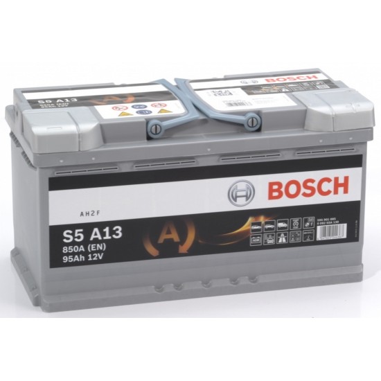 BOSCH startera akumulatoru baterija, bosch, agm, 95ah 850a, 353x175x190