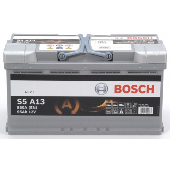 BOSCH startera akumulatoru baterija, bosch, agm, 95ah 850a, 353x175x190