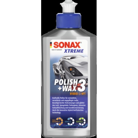 SONAX lakas pulēšanas līdzeklis, xtreme polish+wax 3