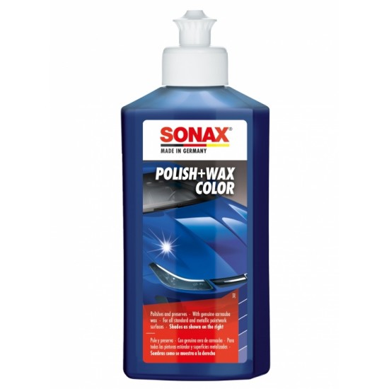 SONAX mėlynas polirolis sonax su vašku 250ml