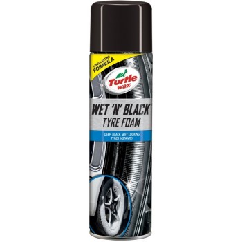 TURTLE WAX turtle wax wet n black tyre foam riepu spīdums, 500ml