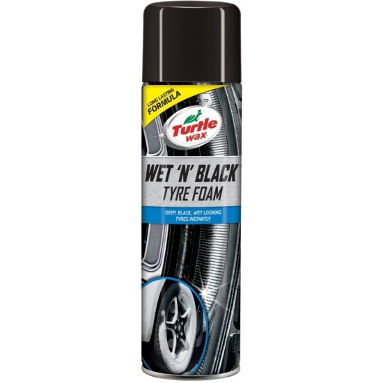 TURTLE WAX turtle wax wet n black tyre foam riepu spīdums, 500ml