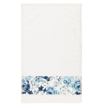 Dvielis 4Living Laurel 50x70cm balts ar zilu
