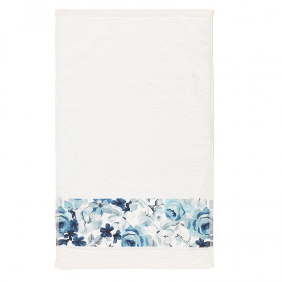 Dvielis 4Living Laurel 50x70cm balts ar zilu