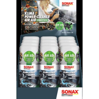 SONAX gaisa kond. sistēmas tīrīšanas/-dezinfekcijas līdzeklis, car a/c cleaner airaid symbiotic counterdisplay